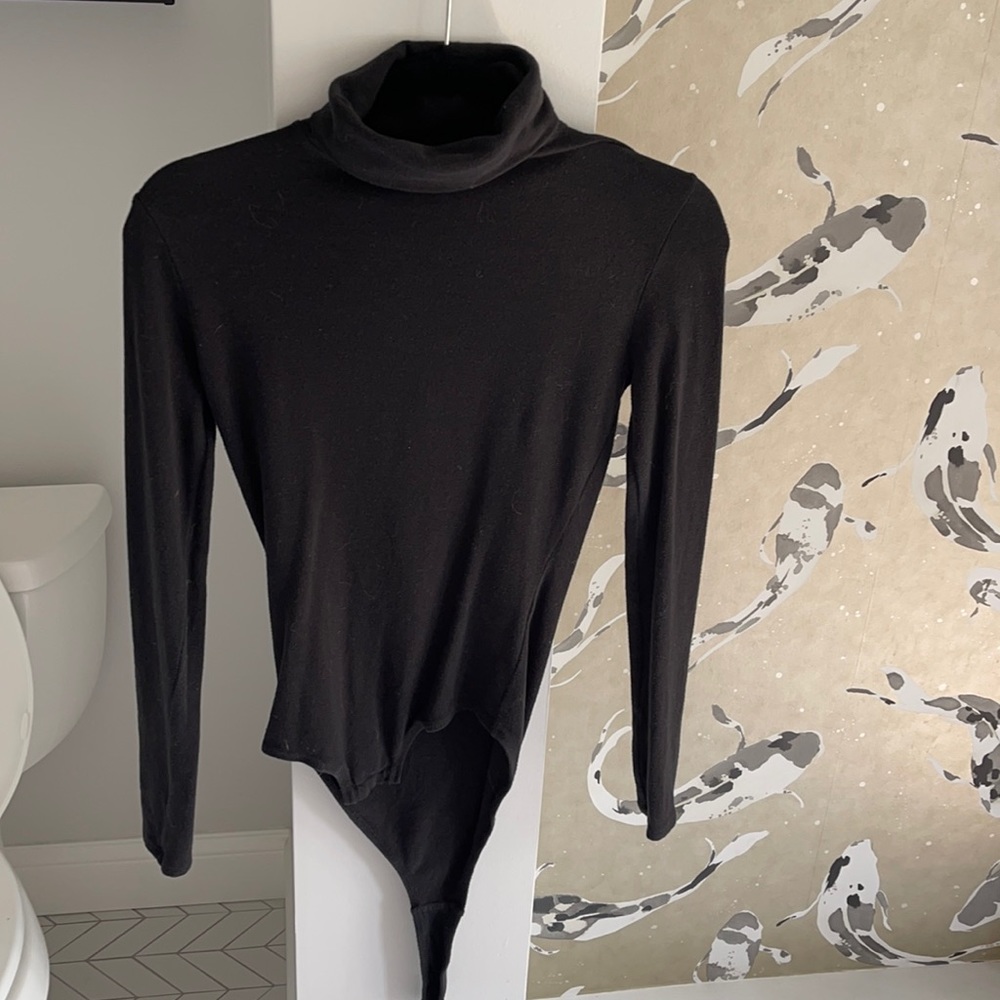 Madewell black turtleneck bodysuit